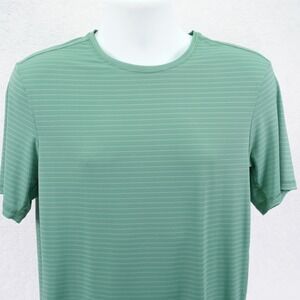 Soybu Small Men's Athleisure Top Green T-Shirt Short Sleeve Nylon Spandex